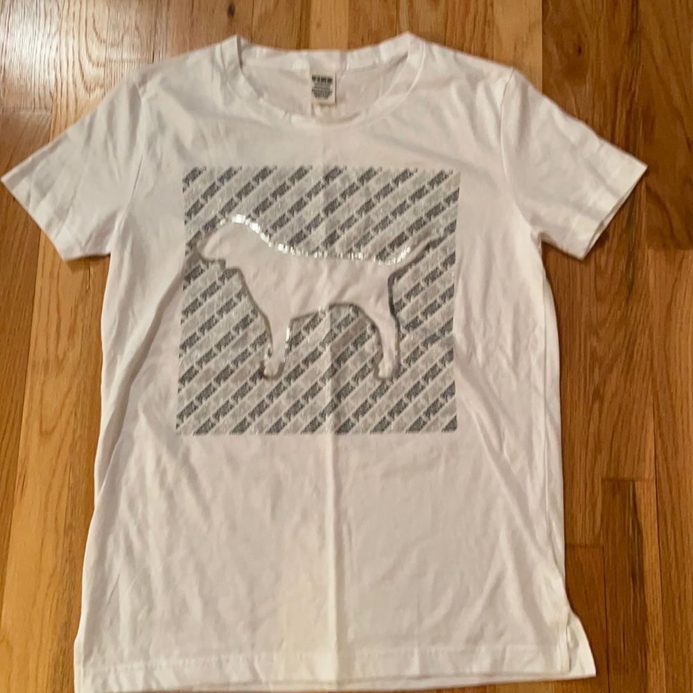 NWOT Pink Sz. Small Bling Tee
